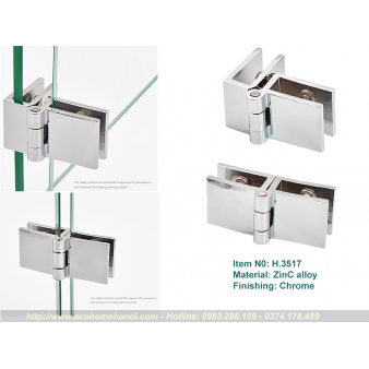 Bản lề kẹp cánh kính với kính H3517